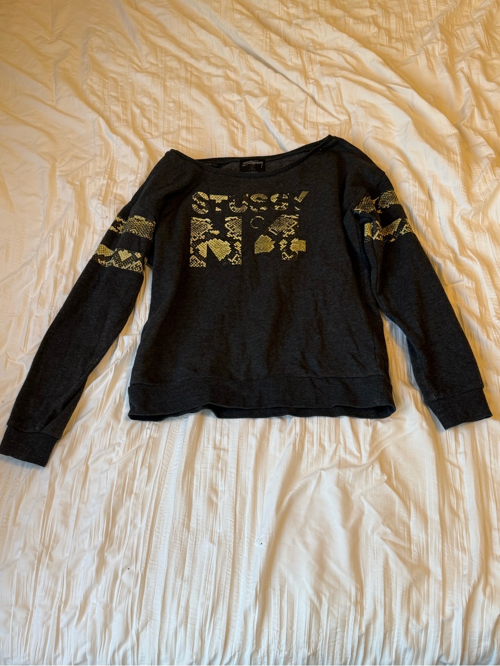 Stussy No 4 Black Crewneck